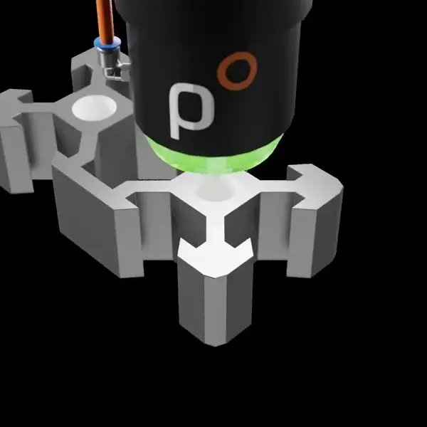 Animation JETPEP - Plasmapolieren eines extrudierten Aluminium Bauteils mit dem JETPEP Elektrolytstrahl auf schwarzen Hintergrund